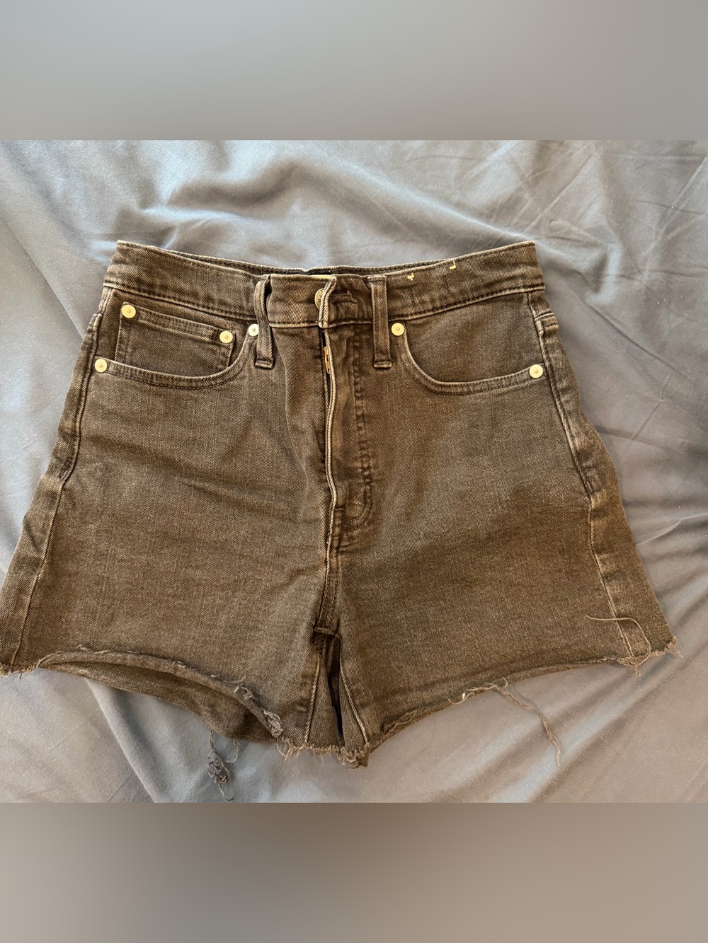 Madewell Black washed  Denim Jeans shorts size 24